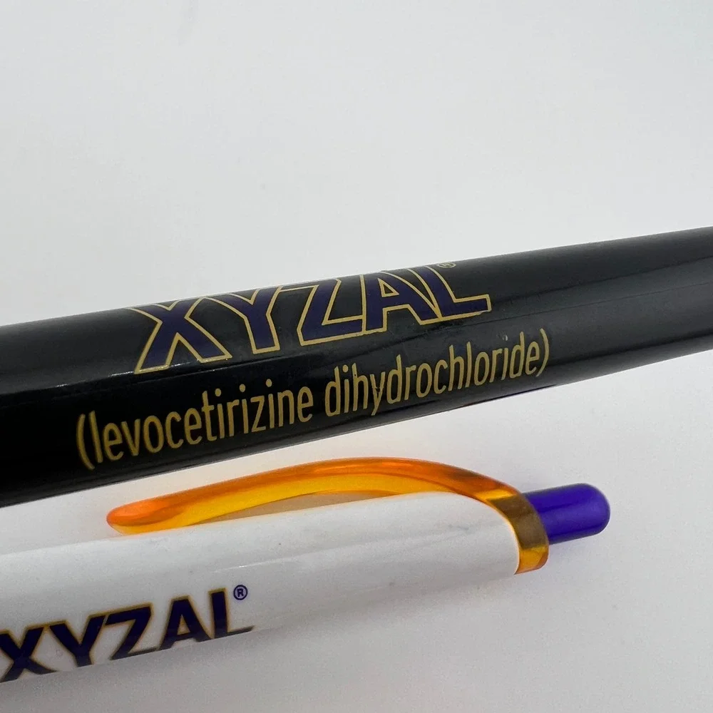 Xyzal Ballpoint Pens Pharmaceutical Promo 2010s Blue Ink 3pc PaperMate Blk Wht